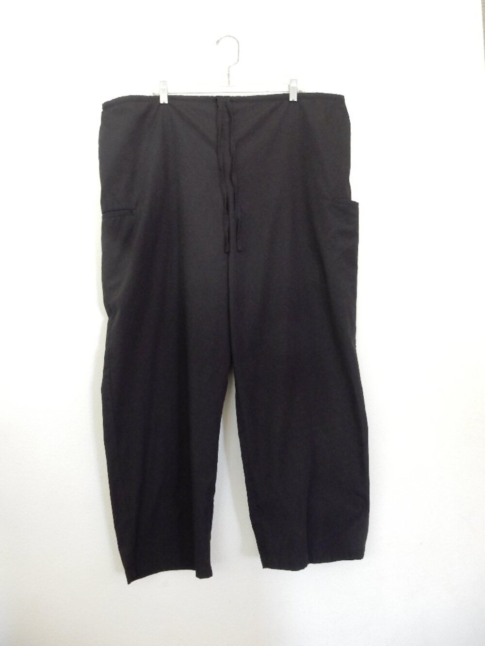 BARCO BLACK Solid unisex Medical Scrub Pants Drawstring Twill 2XL XXL EUC!!!